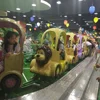 Indoor popular amusement equipment animal tiger electric sliding ride on train for kids