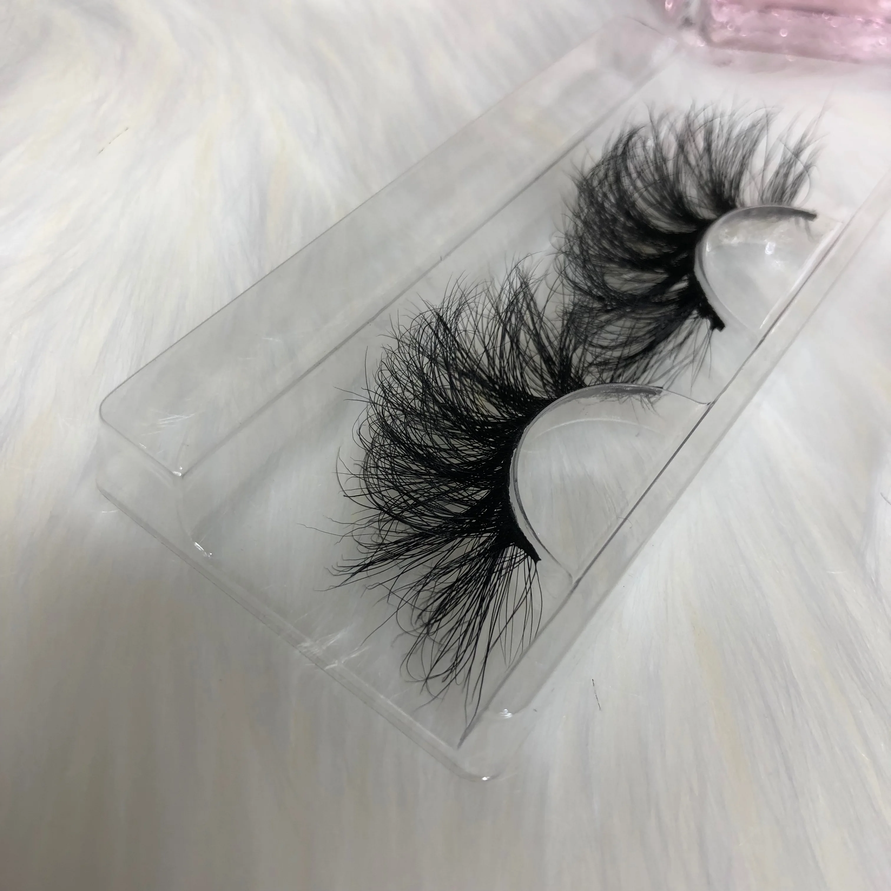 
Custom Own Brand thick dramatic eyelashes long soft 3d 25mm mink eyelash with high quality 