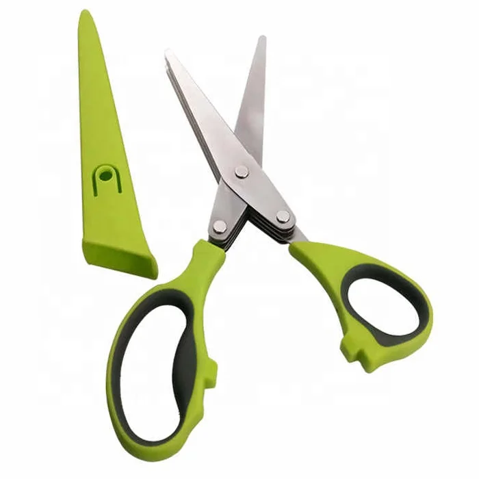 
TOPPRO Stainless Steel kitchen 5 blades herb scissors shears 