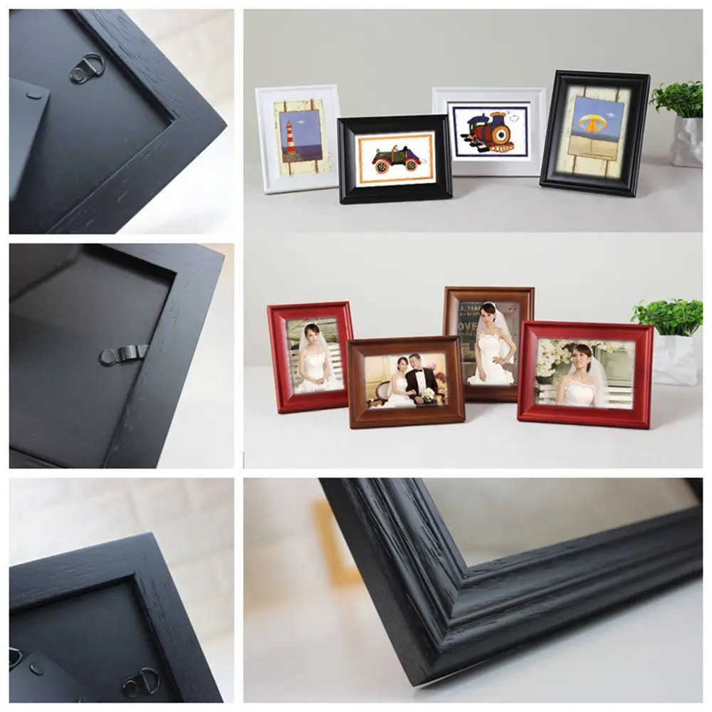 High Quality Malden Picture Frame Wide Real Wood Molding Dark Walnut