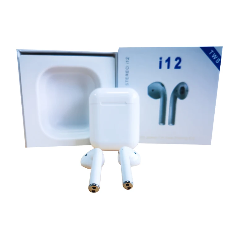 

i12 TWS Blue tooth 5.0 high quality headphones Double Calls Smart Touch Earphone 3D Surround Sound Earbuds Blue tooth Headset