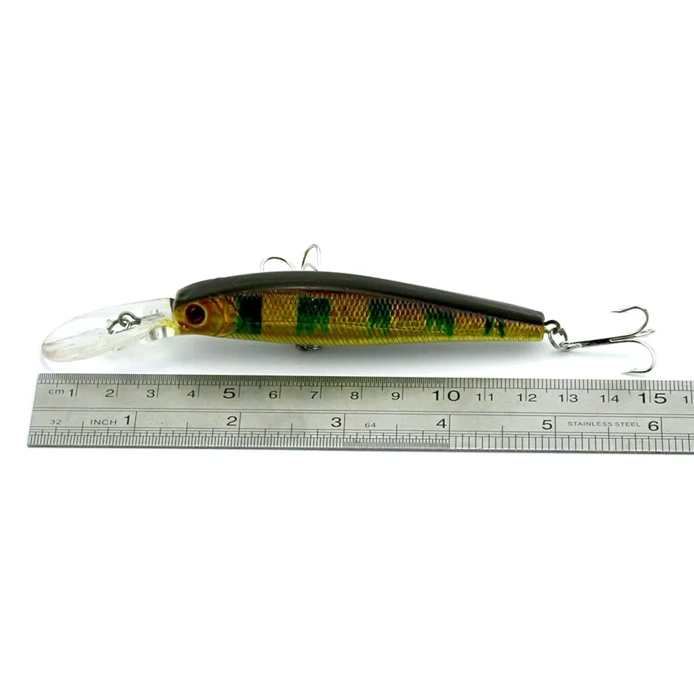 Hengjia Hard Plastic Baits Minnow Fishing Lures 125mm 14g 4 Hooks