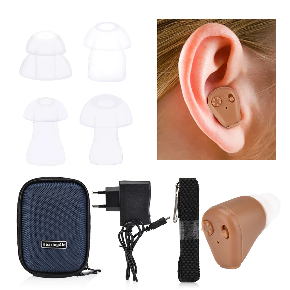 

Ear Care Hearing Aid  In-ear Sound Enhancement Digital Best Invisible Deaf Volume Sound Amplifier Adjustab le Tone 10399