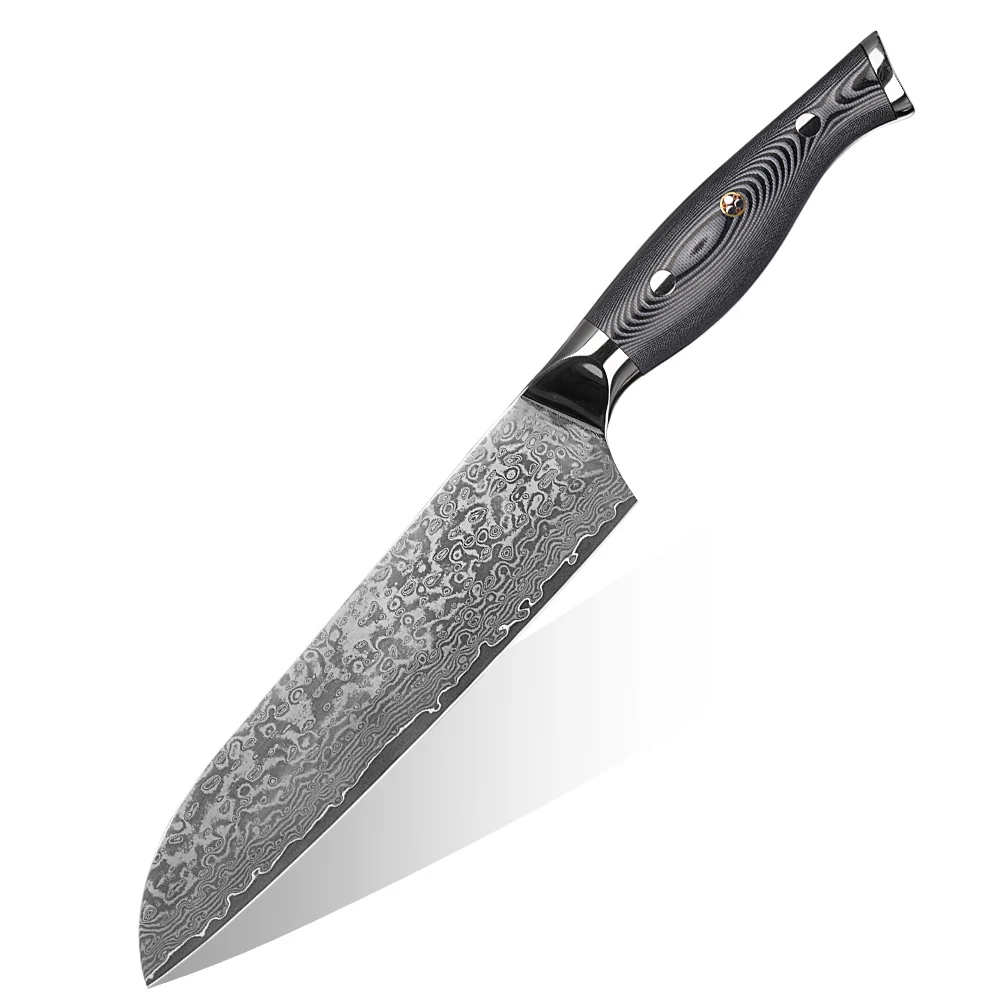 

LFGB Certified Chinese VG10 Damascus Steel Santoku Knives