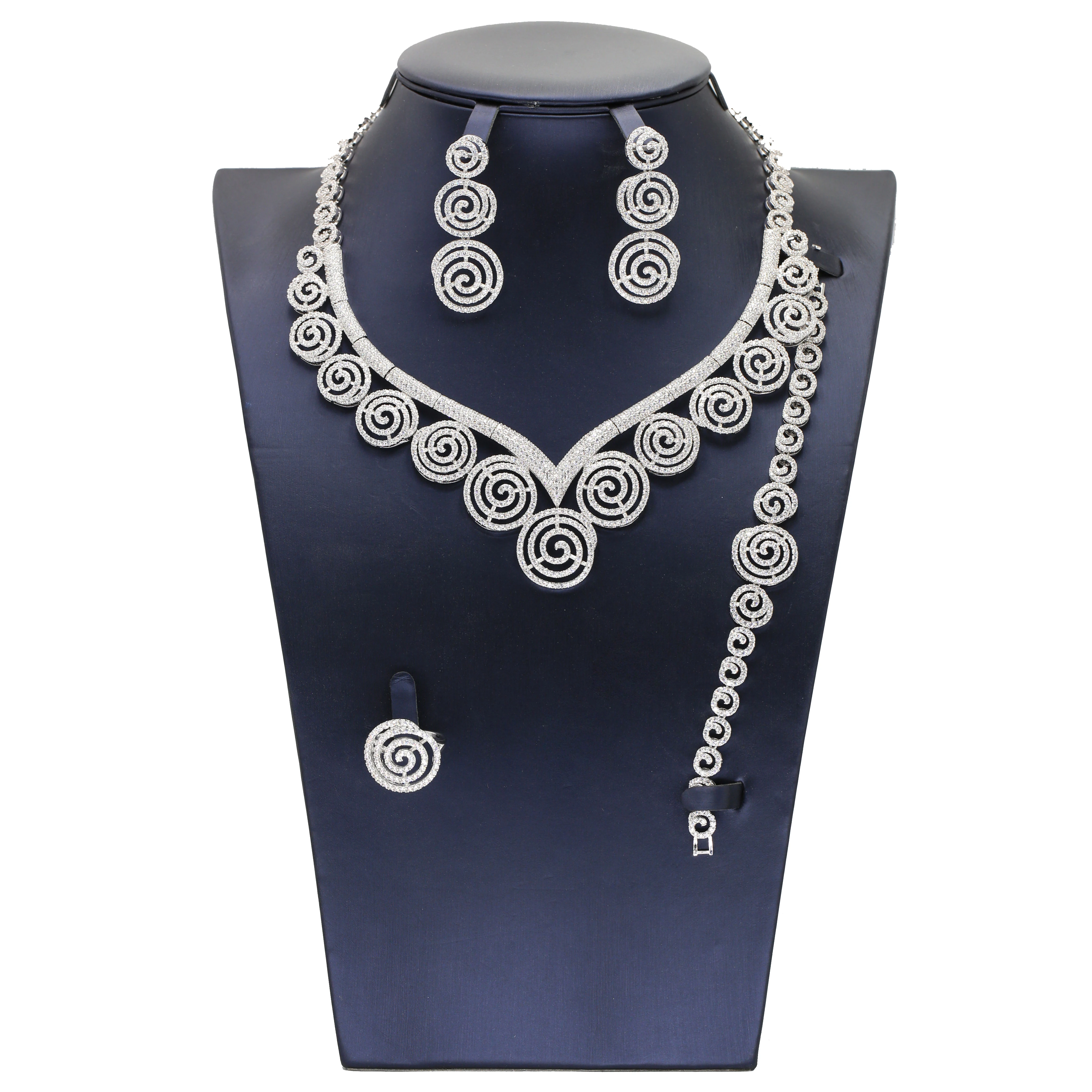 

Better Service Hot Selling Fashion Bride Zirconia Jewelry Necklace Earring Set