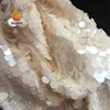 Cheap 100% Polyester 18mm Fish Scale White Sequin Fabric