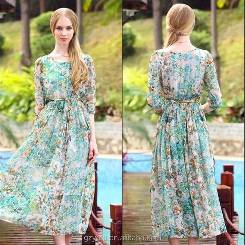 long sleeve floral dresses