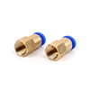 SNS SPCF Series pneumatic one touch push in connect female thread straight brass air tube connector quick fitting