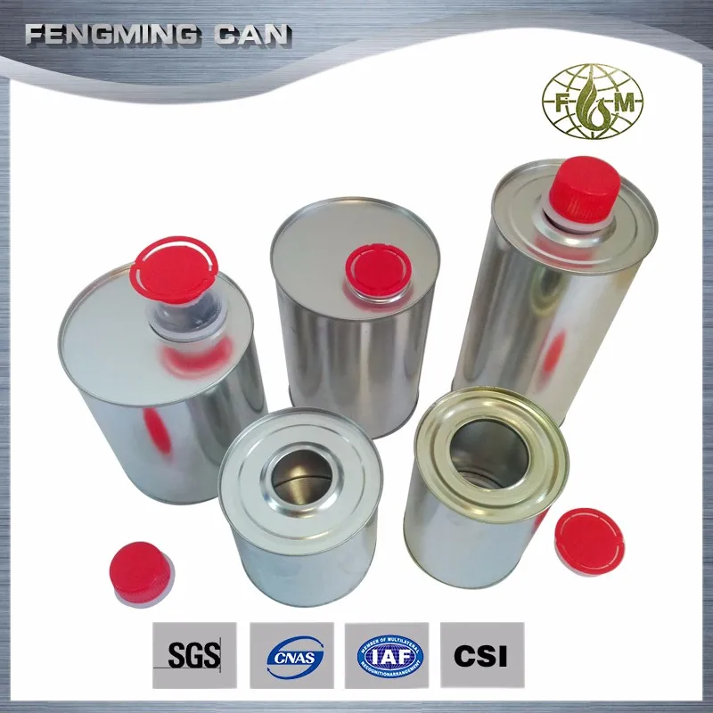 300ml Plain Engine Oil Additive Tin Container Package With Funnel Screw