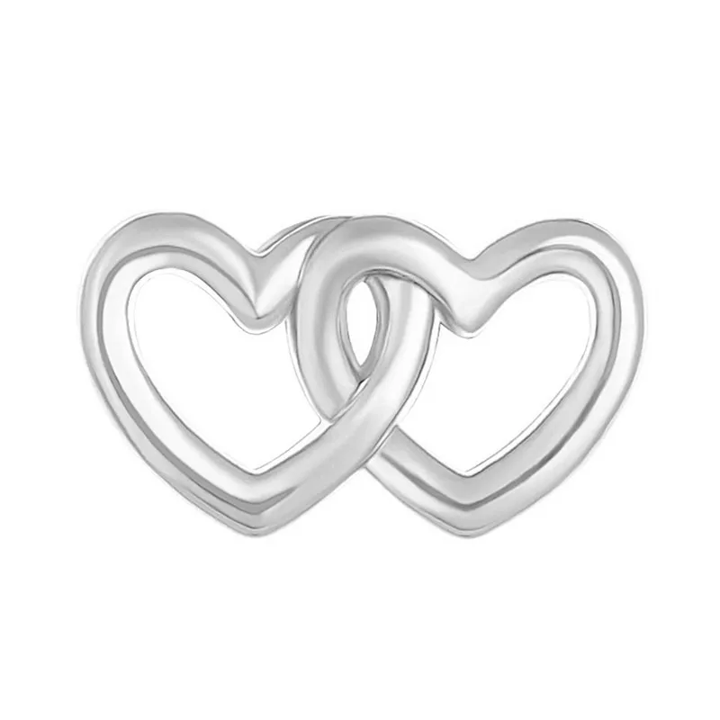 
High Polished Zinc Alloy Heart Shape Pendant Charm for Bracelet 