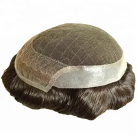 

Lace With Clear Pu With Linchwidth Double Lace Men Toupee