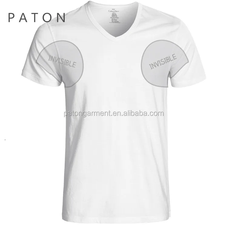

PATON custom armpit pads shields micro lenzing modal sweatproof t-shirts Men V neck sweat proof undershirt