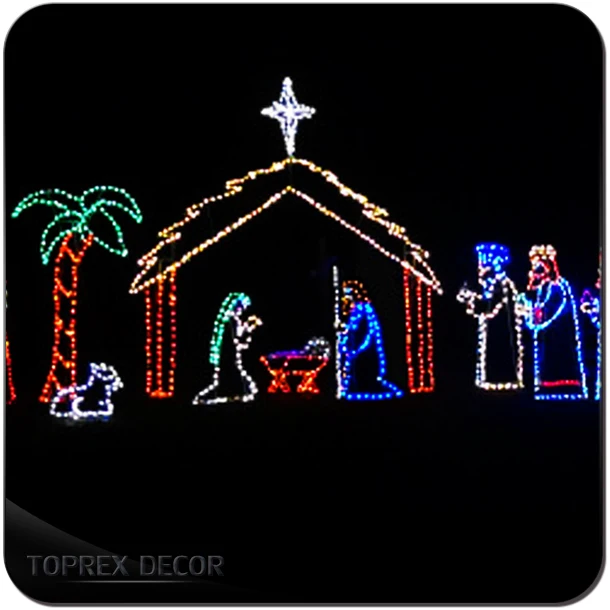 Led Large Outdoor Christmas Lights Nativity Ornaments - Buy Nativity ...