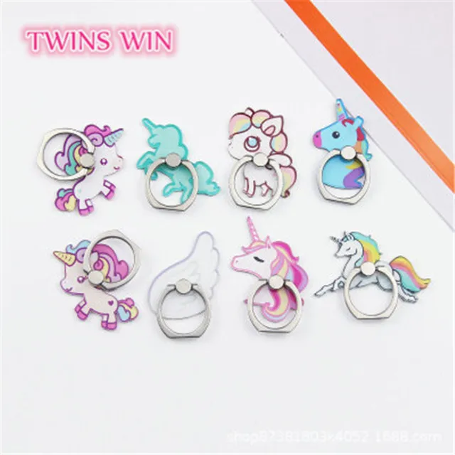 

2019 hot selling novelty cell phone holder cute unicorn finger ring phone holder 157, Multiple colors