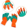 New Generation Garden Gloves With Plastic Claws Digging Planting Latex Greenhouse Work Fingertips