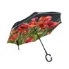 new products sky printing auto open reverse Inverted umbrella upside down