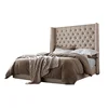 Comfortable royal palace king queen wood canopy bed