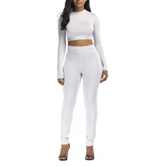 
Fashion Long Sleeves Women Jumpsuits New Design Causal Sport Playsuits White Sexy Ladies Jumpsuits 