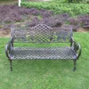 Heavy Duty All Weather Rust Free Cast Iron Outdoor Garden Bench