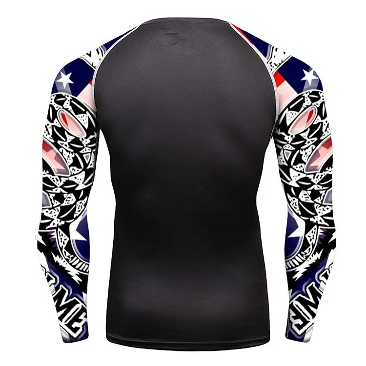 Custom Lycra Fabric Mens Compression Shirts Usa Confederate Gadsden