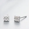 Renfook 5mm 925 sterling silver cz mini tiny ear stud earrings pins