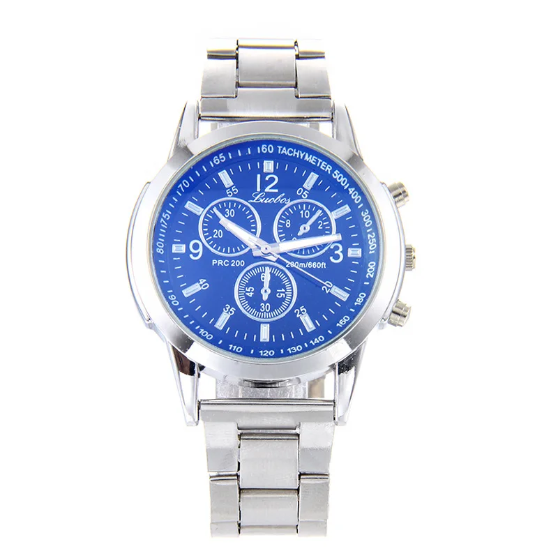 Blue Face Men's Wristwatch Business Stainless Steel Man Watches - Buy