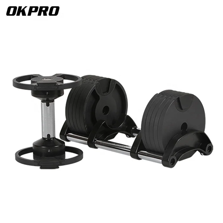 

Adjustable Dumbbell Custom Commercial Gym Fitness 20kg Dumbbell Set, Black