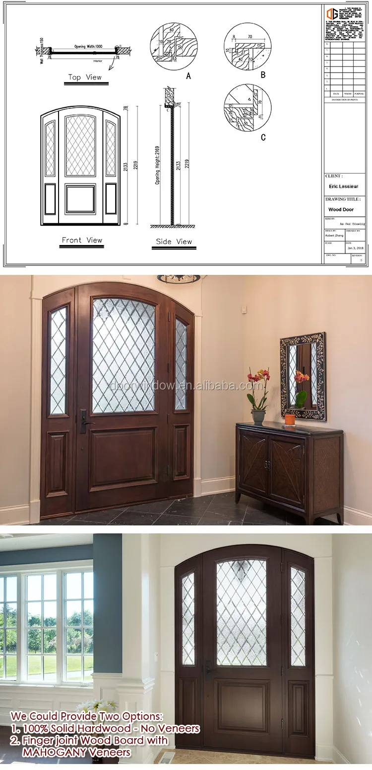 New product ideas 2018 wooden temple design for home french double entrance door