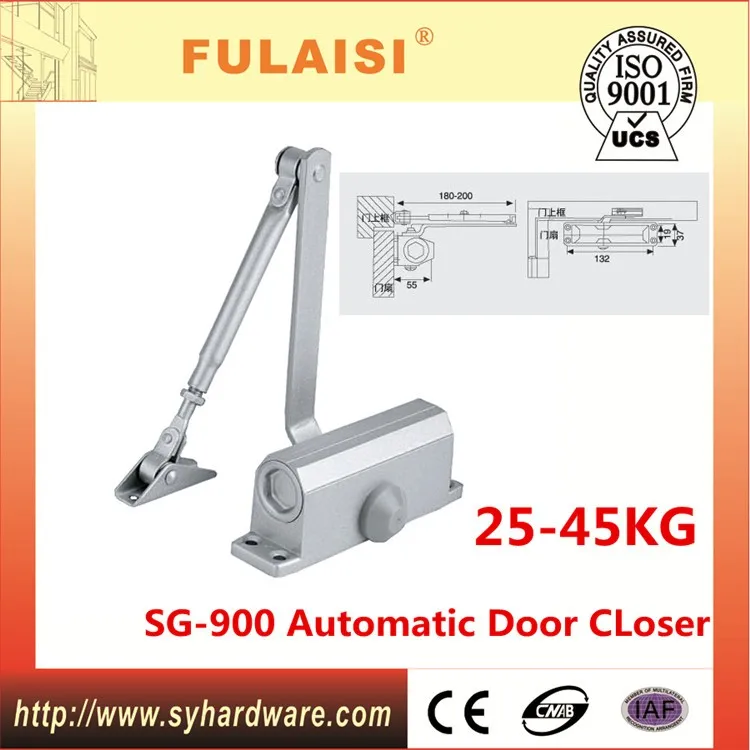 Ul Listed Spring Loaded Door Closer Automatic Pistons For Sliding Door
