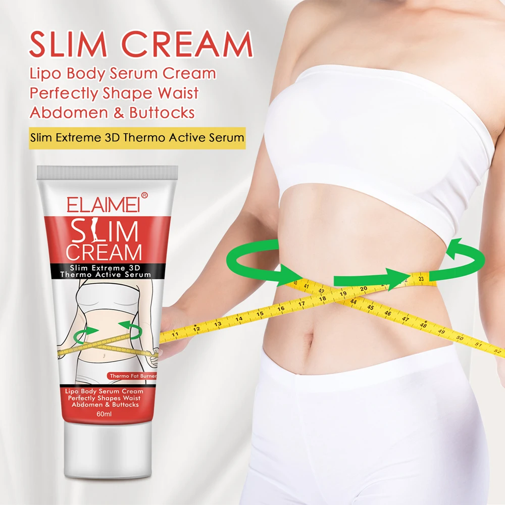 

ELAIMEI Magic lose weight Slimming Cream Professional Navel Arm Leg Fat burning Beer Belly Remover Create Charming Body Curve