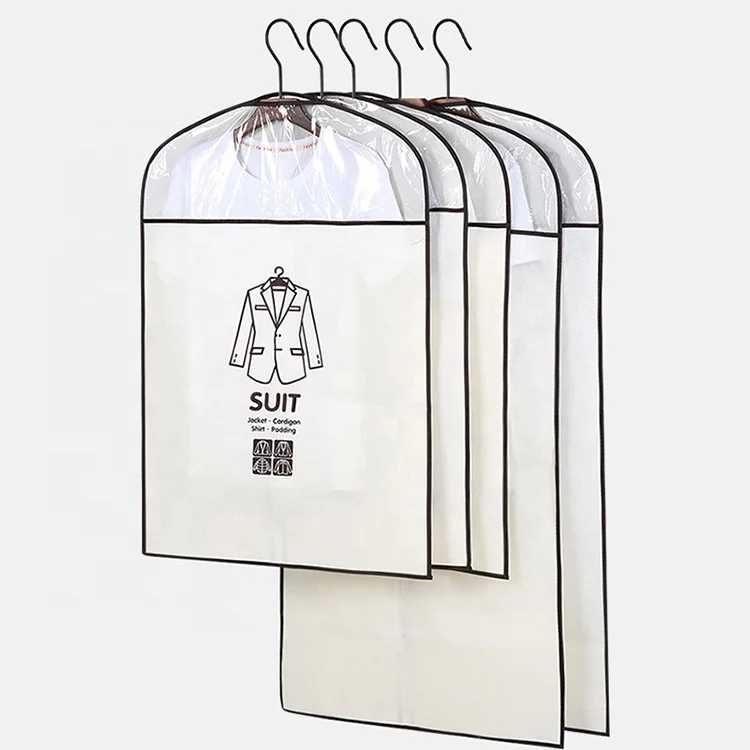 

Hot Selling Transparent Widow Clear Garment Packaging Bag Suit Logo, Customized