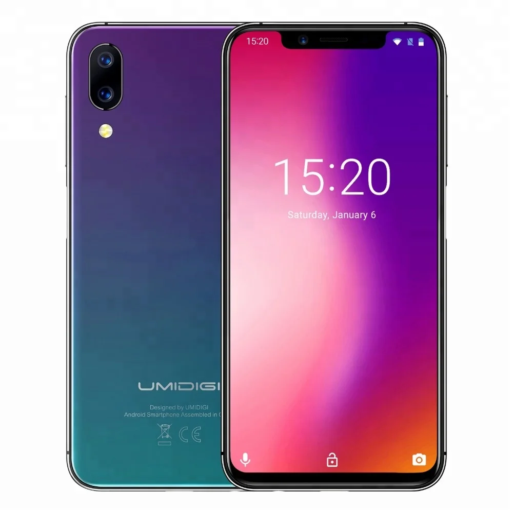 

Global version UMIDIGI One 5.9 inch Dual 4G smartphone Helio P23 octa core 4GB 32GB NFC Face ID best quality Android 8.1 mobile, Black