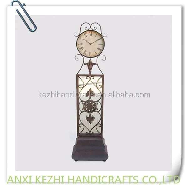 
outdoor grandfather clock with weathervane 