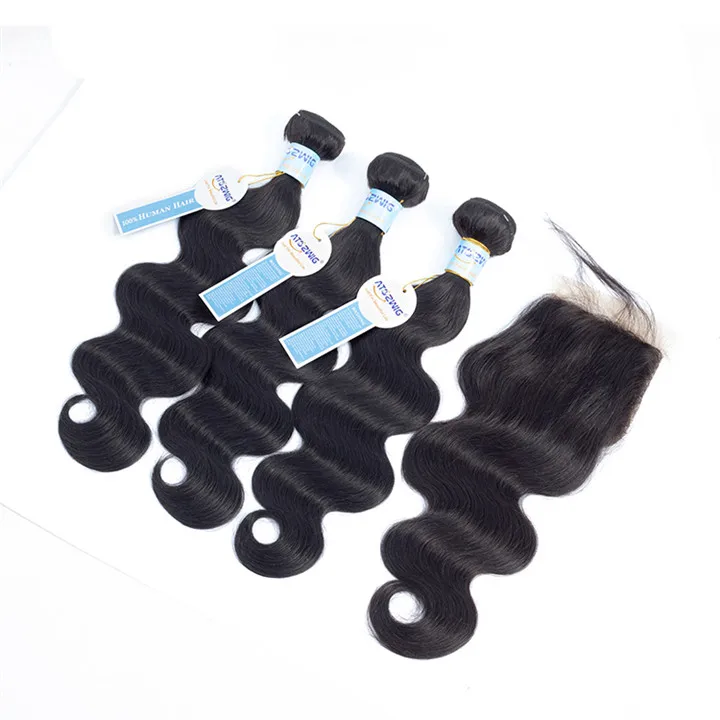 

Top Sale Black Color Human Hair Extension Body Wave Cuticle Aligned Hair Weave