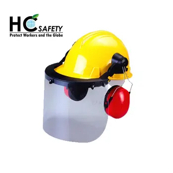 Ansi Z89.1 Industrial Safety Helmet With Visor Headlamp - Buy Safety ...