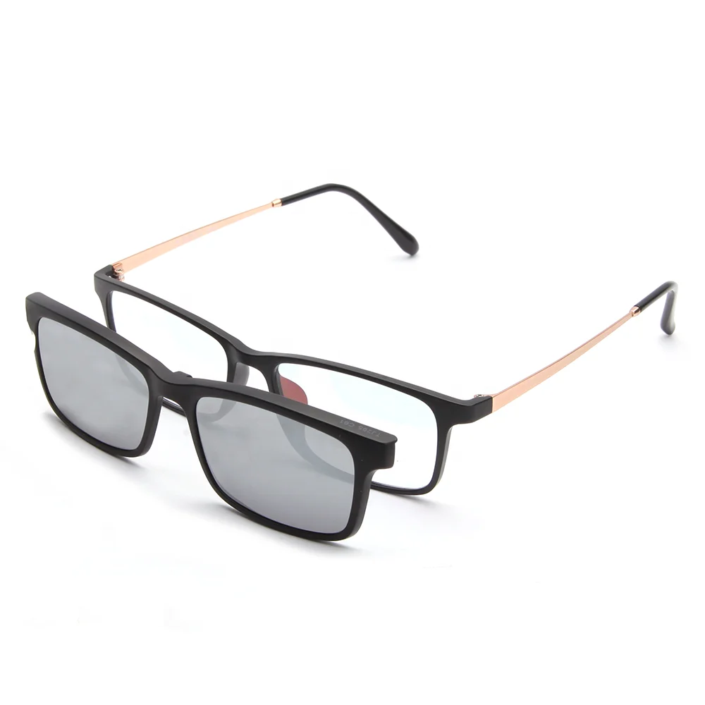 

Ready Stock Square Ultem Men Women Polarized Clip On Sunglasses With Hook Design