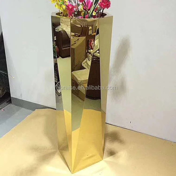 
Guangdong Metal Square Steel Tall Flower Planter Vase for Outdoor Decoration 