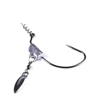 

TOMA Offset Fishing Hooks Lead Weight Crank Hook with Spoon Soft Baits Worm Hook