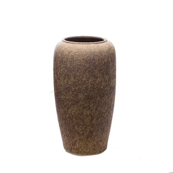 Indoor Decoration Antique Stone Brown Flower Vase Set Buy 3