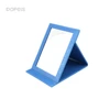 Rectangle PU Desktop Standing Mirror leather three foldingleatherstand table makeupmirror