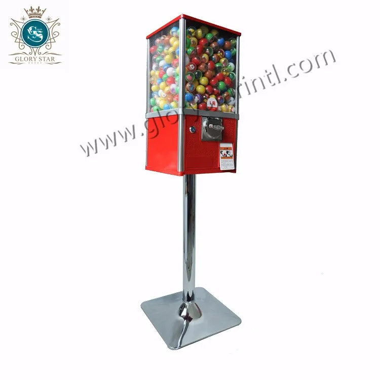 20" Pro Allmetal Toy Capsule Vending Machine On Single Chromed Square