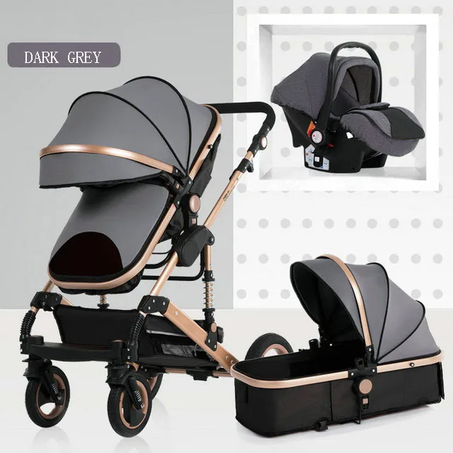 

high landscape strollers can sit reclining newborn four-wheeled baby stroller 0-3 years old