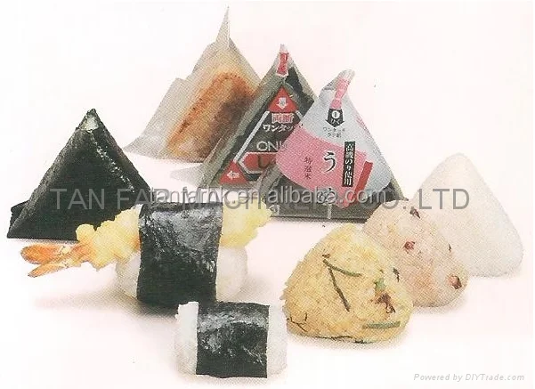 
Used FUJISEIKI Triangle sushi rice ball forming and packaging machine onigiri machine PS-1800+GSE 1800 