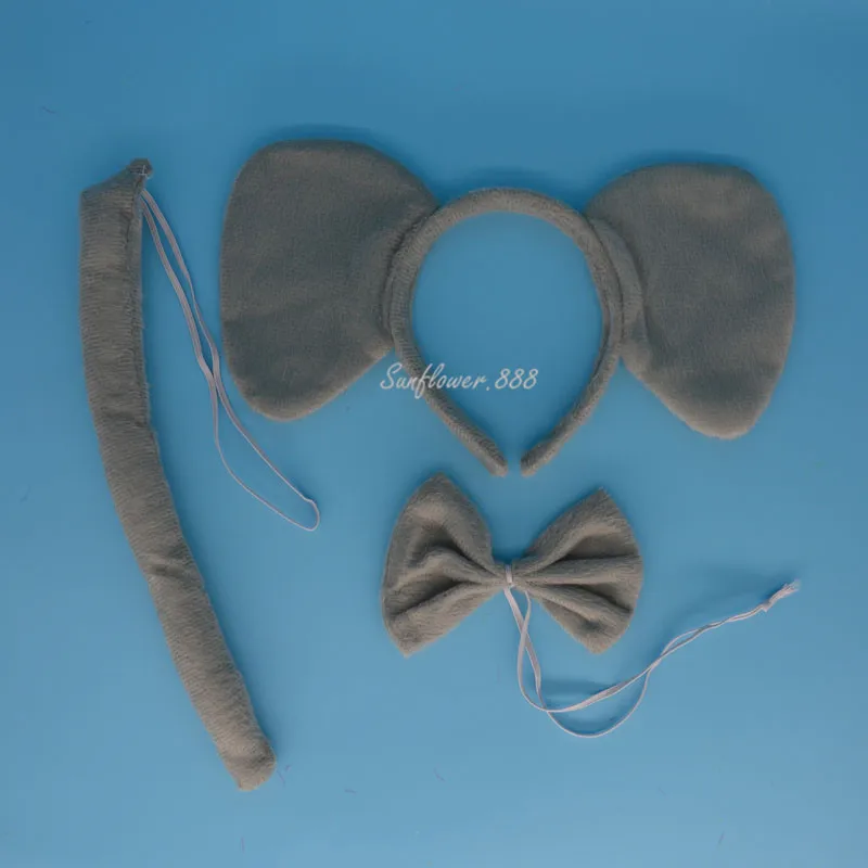 Animal Elephant Headband Bow Tail Collar Party Costume Cosplay font b Fancy b font font b