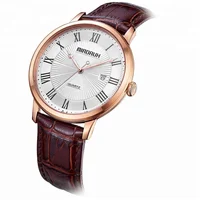 

40mm minimalist casual luxury Japan Miyota quartz movement custom OEM brand leather men wrist watch