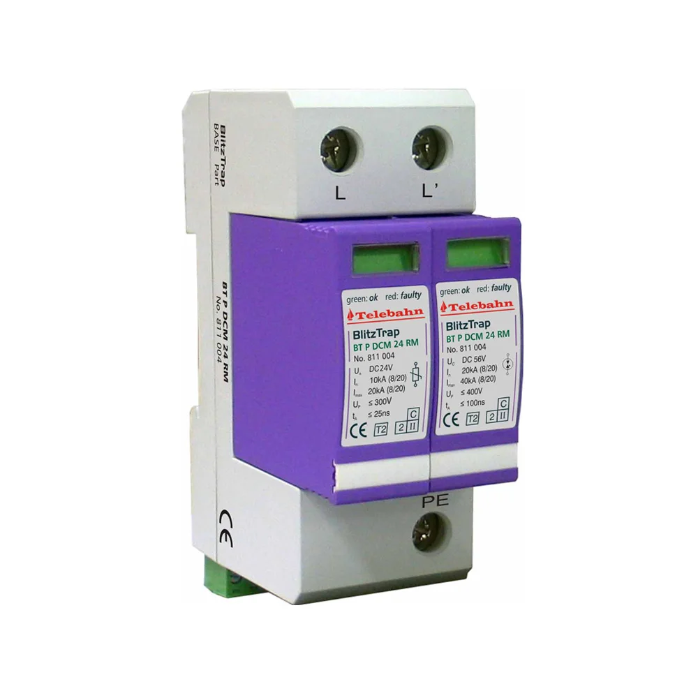 

Dc Surge Protector Device 40 20 Protecting DC Power Supply System Class II Class C 40KA Din Surge DC 24V CE Certification Spd 20