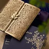 lasercut/engraved Gatefold wedding invitation card with luxury pattern hotfoil