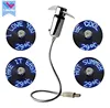 Silver Mini Portable Flexible Desktop Computer Notebook PC USB LED Light Fan