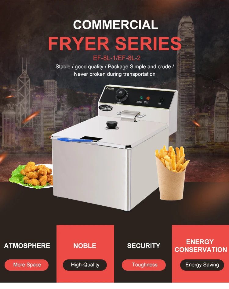 Commercial Industrial Countertop Frying Machine Mcdonalds /2 Basket Gas