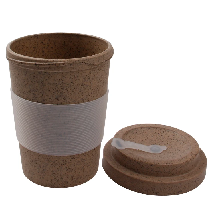 

Mikenda Promotional Bamboo Reusable Coffee Cup Hot Selling Rice Husk Coffee Husk Travel Mugs